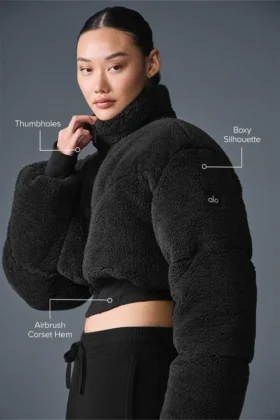 Sherpa Main Act Corset Puffer – svart
