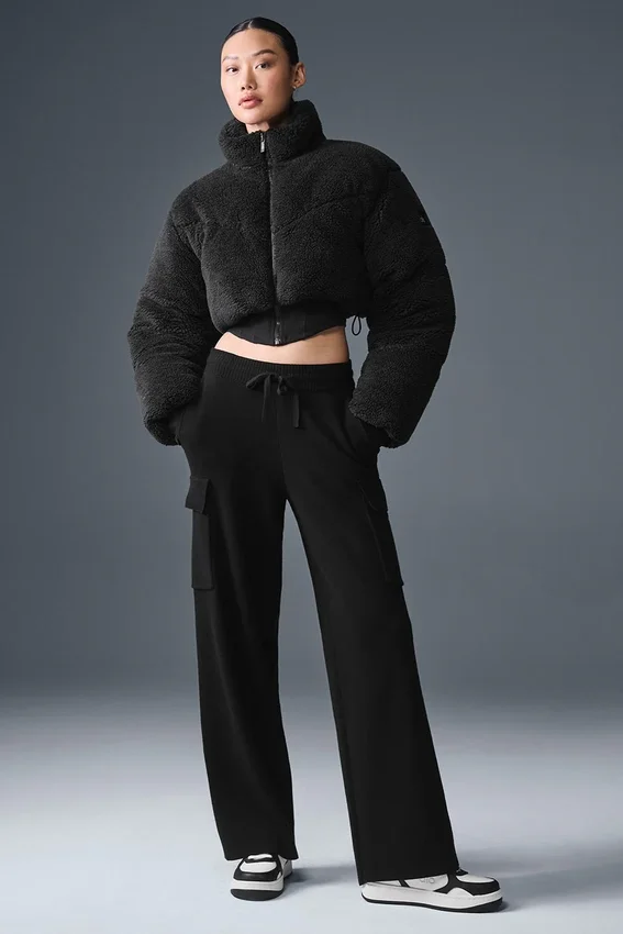 Sherpa Main Act Corset Puffer – svart