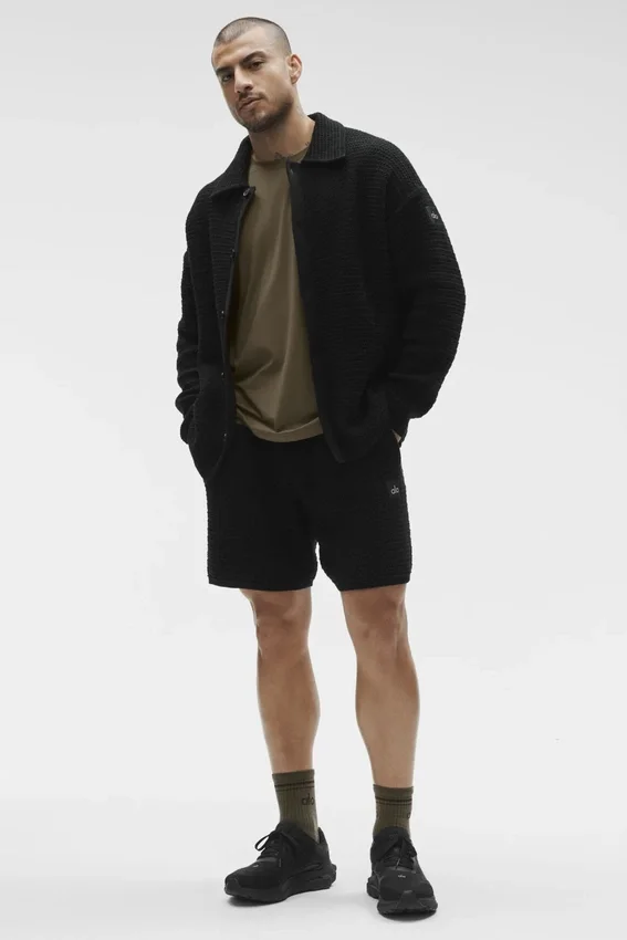 Shift Knit Button up Långärmat – Black