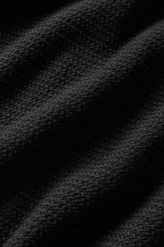 Shift Knit Button up Långärmat – Black