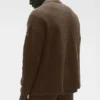 Shift Knit-tröja med knappar och långärmat designelement – Espresso
