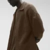 Shift Knit-tröja med knappar och långärmat designelement – Espresso