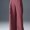 Show off Cargo-byxor med vida ben (långa) – Burgundy Truffle