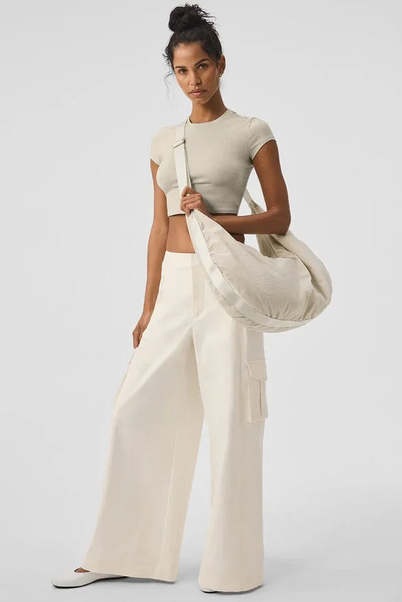 Show off Cargo Wide Leg Trouser (Long) – Ivory