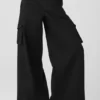 Show off Cargo Wide Leg Trouser (Long) – Svart