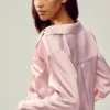 Silk Luminous Button up – rosa champagne