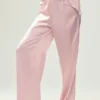 Silk Luminous Byxor (lång) – Pink Champagne