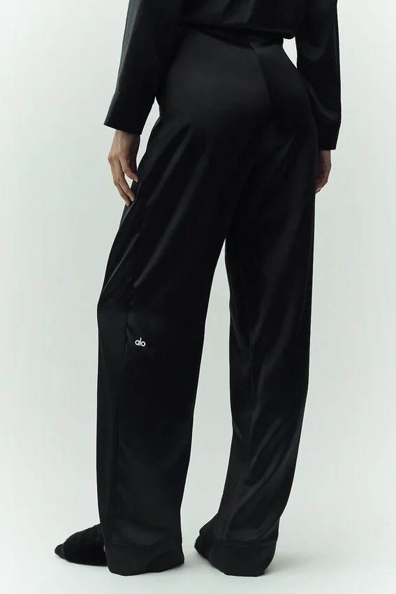 Silk Luminous Byxor (lång) – Svart