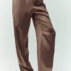Silk Luminous Byxor (långa) – Alpine Cocoa