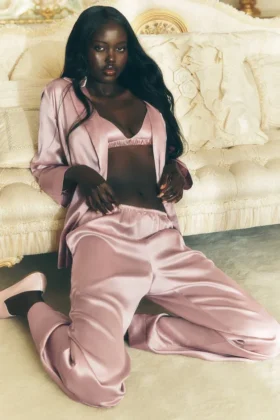 Silk Luminous Byxor (Regular) – Pink Champagne