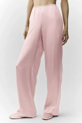 Silk Luminous Byxor (Regular) – Pink Champagne