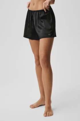 Silk Luminous Shorts – Svart
