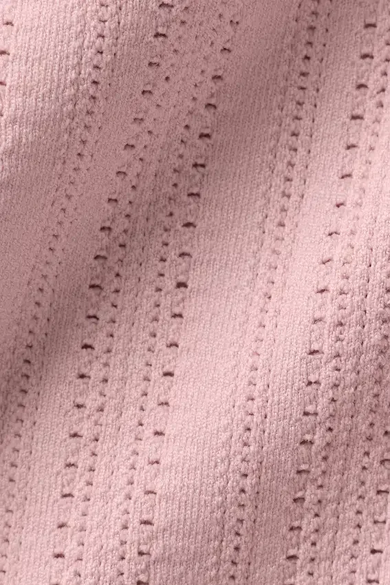 Sömlös Pointelle-linnen – Vintage Pink