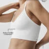Sömlös modal-bralette med ribbad struktur – Delight – Vit