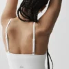 Sömlös modal-bralette med ribbad struktur – Delight – Vit