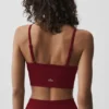 Sömlös modal-bralette med ribbad struktur – Summer Romance Red