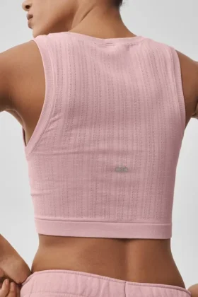 Sömlös Pointelle-linnen – Vintage Pink