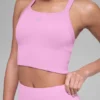 Sömlös ribbad favorit-BH-linnen – Candy Heart Pink