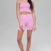 Sömlös ribbad favorit-BH-linnen – Candy Heart Pink