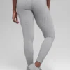 Sömlösa High-Waist ribbade leggings i två nyanser – Light Misty Grey Heather
