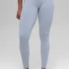 Sömlösa High-Waist ribbade leggings i två nyanser – Winter Frost Heather