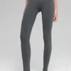 Sömlösa ribbade High-Waist-leggings i två nyanser – Dark Misty Grey Heather