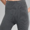 Sömlösa ribbade High-Waist-leggings i två nyanser – Dark Misty Grey Heather