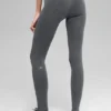Sömlösa ribbade High-Waist-leggings i två nyanser – Dark Misty Grey Heather