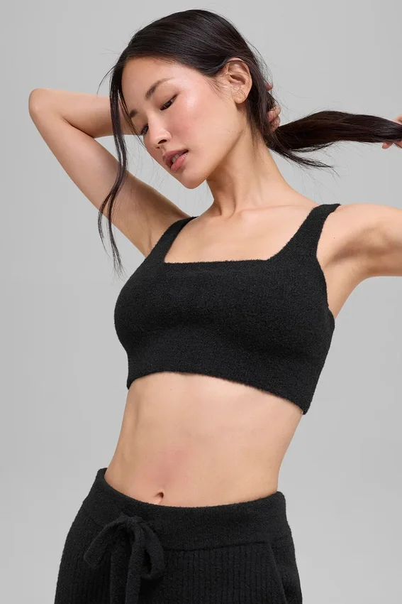 Snuggle up Stickat Bra – svart