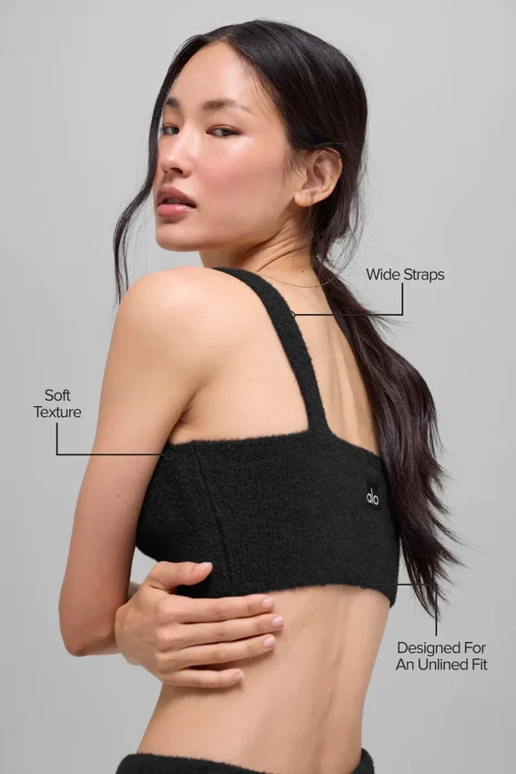 Snuggle up Stickat Bra – svart