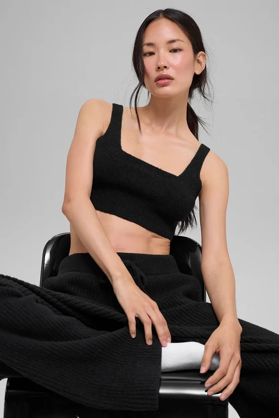 Snuggle up Stickat Bra – svart
