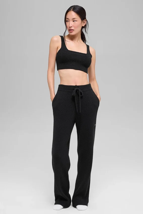 Snuggle up Stickat Bra – svart