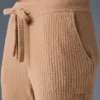 Snuggle Up Stickat – High-Waist Byxor med vida ben – Toasted Almond