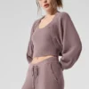 Snuggle up-stickat sjal – svamp