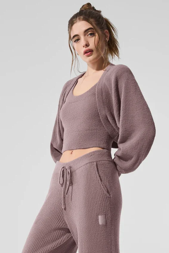 Snuggle up-stickat sjal – svamp