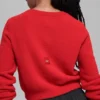 Snuggle up-tröja, kort kofta – Bright Red