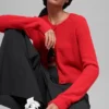Snuggle up-tröja, kort kofta – Bright Red
