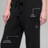 Snuggle Up-tröja och High-Waist-byxor med vida ben – Svart