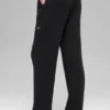 Snuggle Up-tröja och High-Waist-byxor med vida ben – Svart
