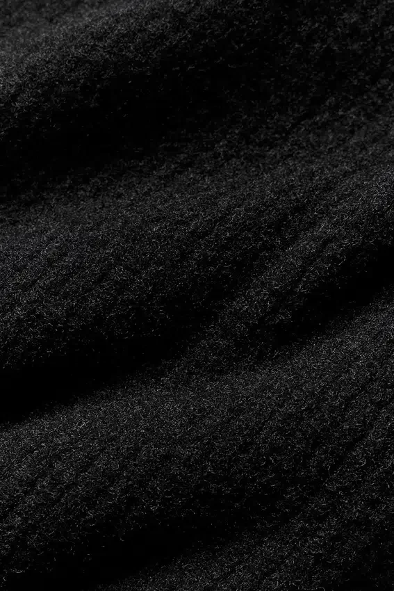 Snuggle Up-tröja och High-Waist-byxor med vida ben – Svart