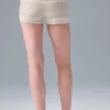 Sport Play High-Waist stickade shorts – elfenben/alabaster