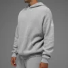 Sportklubbsstickat med huva – Athletic Heather Grey