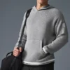 Sportklubbsstickat med huva – Athletic Heather Grey