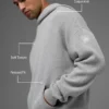 Sportklubbsstickat med huva – Athletic Heather Grey