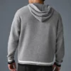 Sportklubbsstickat med huva – Athletic Heather Grey