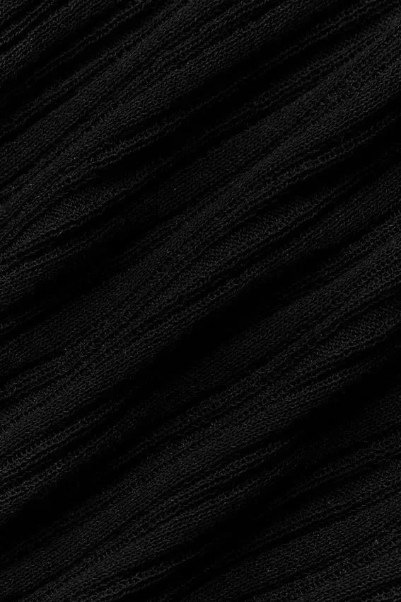 Stickat cardigan – Svart