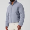 Stretch Woven Street Puffer – Fog