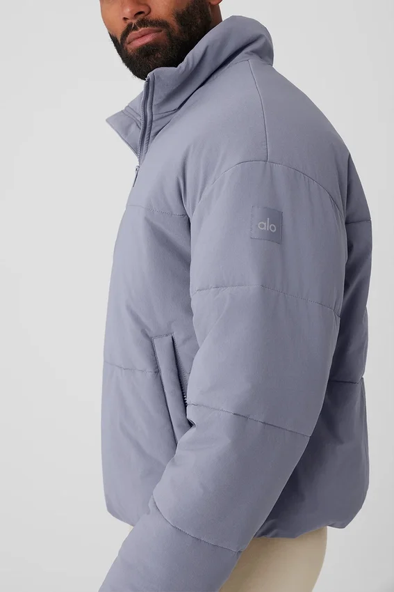 Stretch Woven Street Puffer – Fog