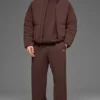Stretchvävd Street Puffer – Brownstone