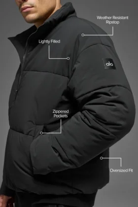 Stretchvävd Street Puffer – Svart